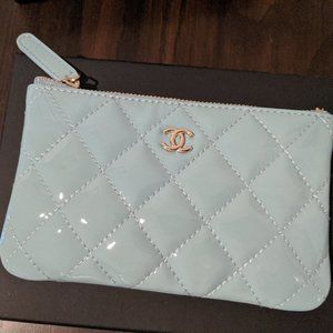 Chanel Tiffany Blue Quilted Leather Coin Purse